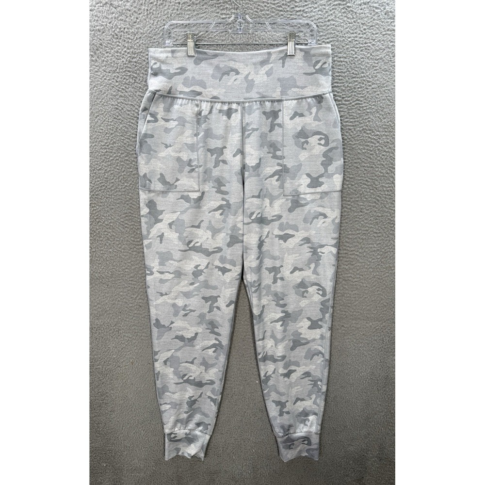 Gap Joggers‎ Womens Large Tall Gray Camouflage Fit Eclipse Jogging Gym Yoga Camo